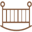 Icon indicating availability of cribs for guests with infants at Blue Serene