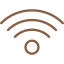 Icon for Wi-Fi access available throughout Blue Serene resort